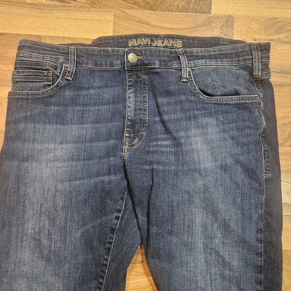 Mavi Jeans Mens 40x30 Blue Straight Leg Denim Stretch - Picture 2 of 11